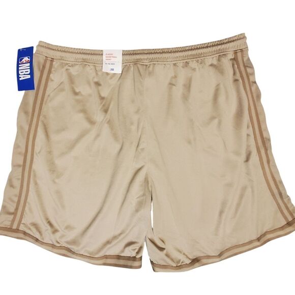 NBA At The Knee Men's Basketball Shorts Size 3X Color Sand - Picture 2 of 9